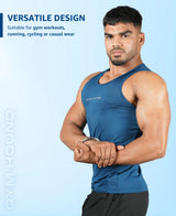 Men's Dryfit Sports Tank Top, Lightweight Training Vest - Teal Blue