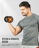 Men's Polyester Regular Fit T-Shirt - Graphite Grey