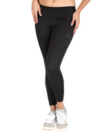 Women's High Rise Stretchable Ankle Length Slim Fit Gym Legging - Black