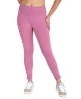 Women's High Rise Stretchable Ankle Length Slim Fit Gym Legging - Pink Color
