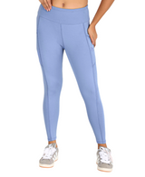 Women's High Rise Stretchable Ankle Length Slim Fit Gym Legging - Blue