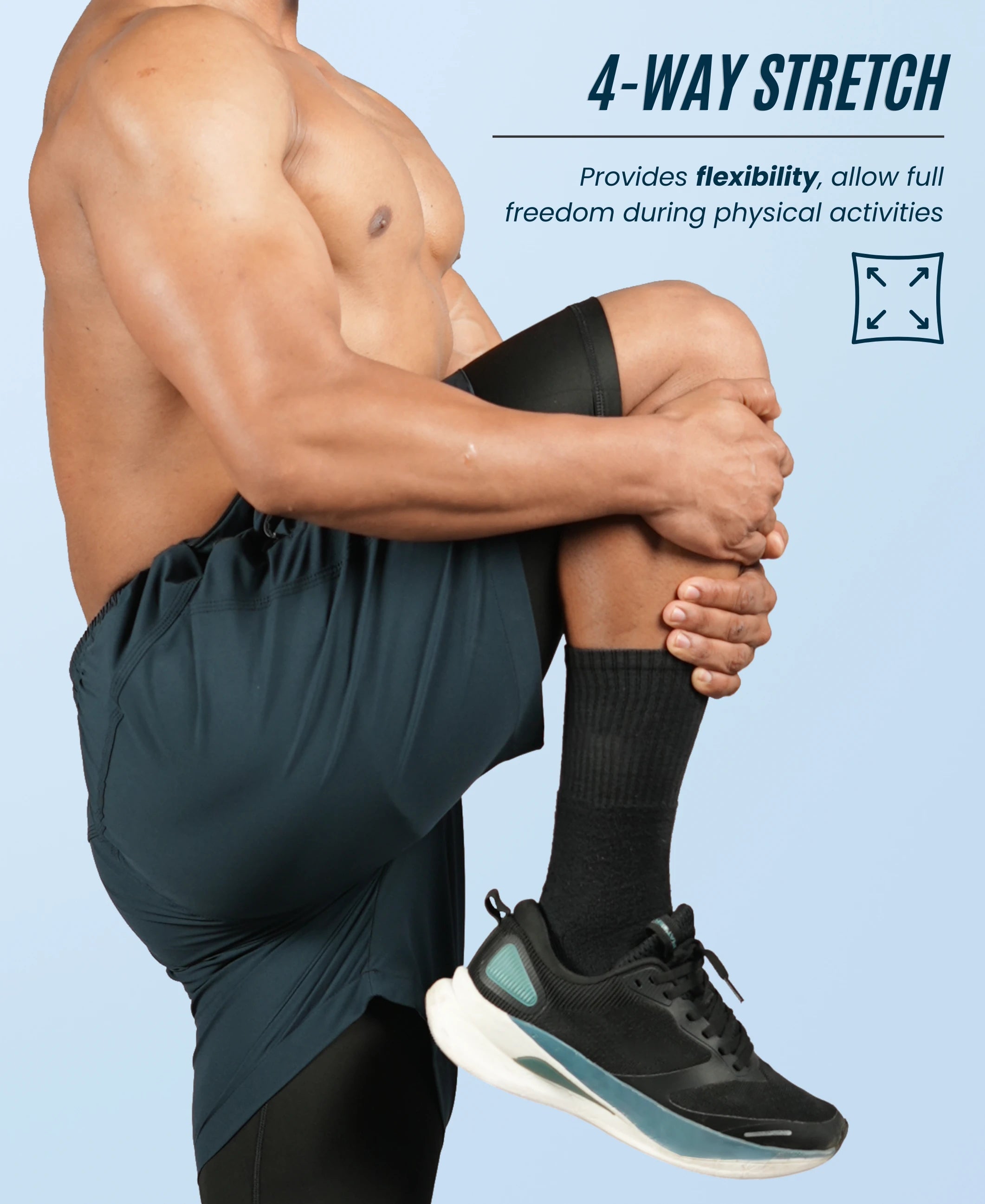 Men's 2 in 1 Running Shorts - Navy