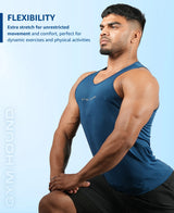 Men's Dryfit Sports Tank Top, Lightweight Training Vest - Teal Blue