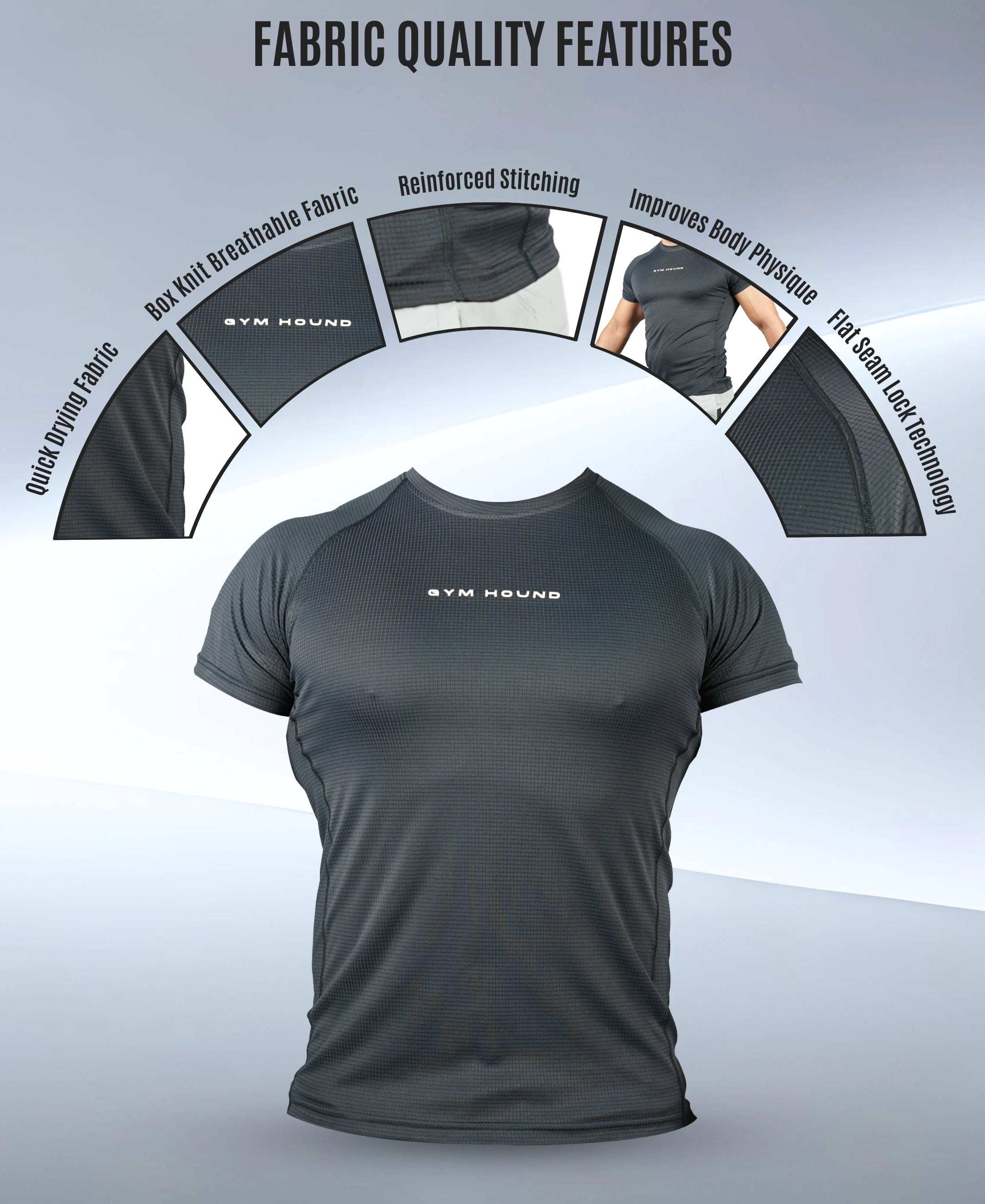 Men's Polyester Regular Fit T-Shirt - Black-Navy