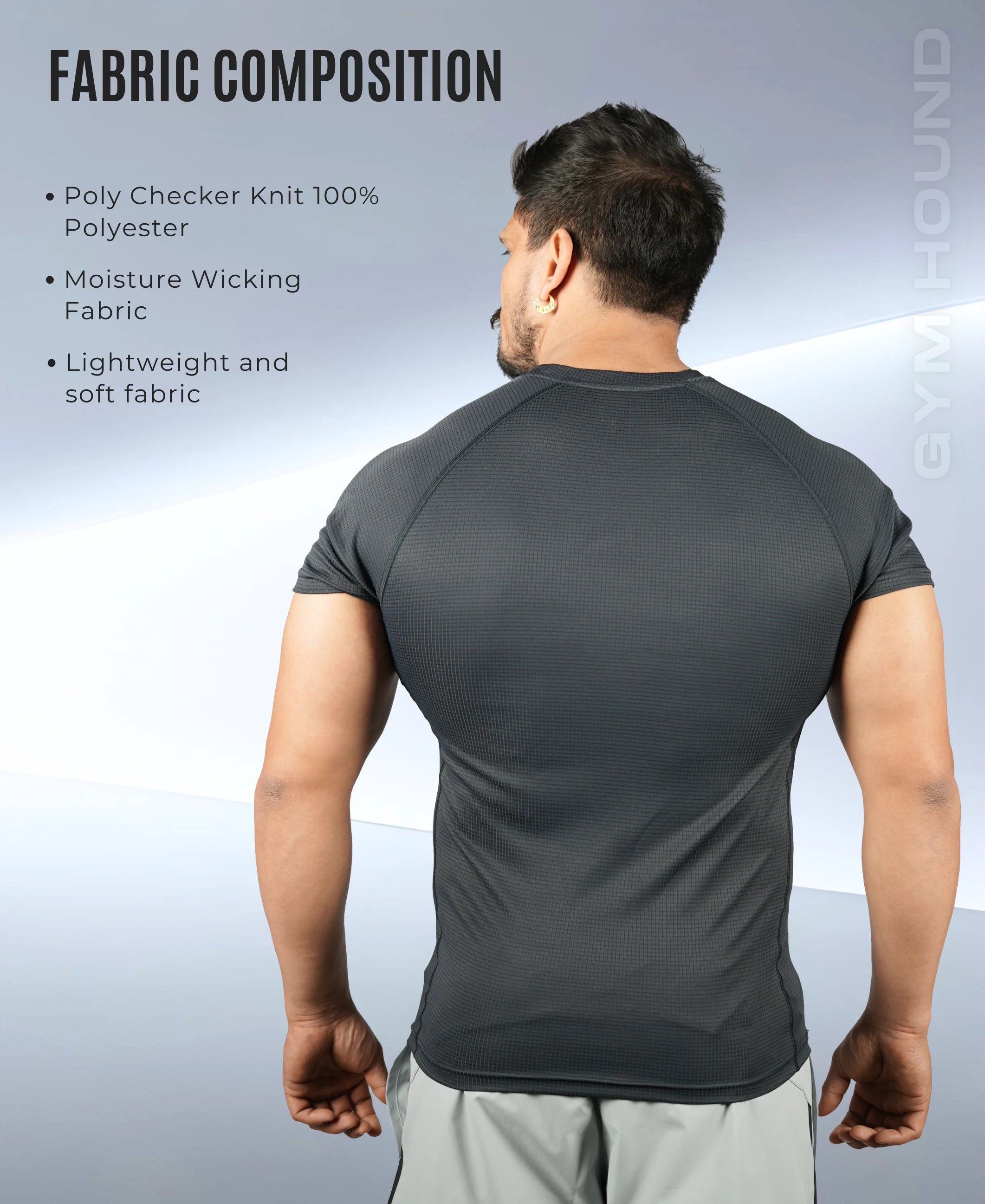 Men's Polyester Regular Fit T-Shirt - Black-Navy