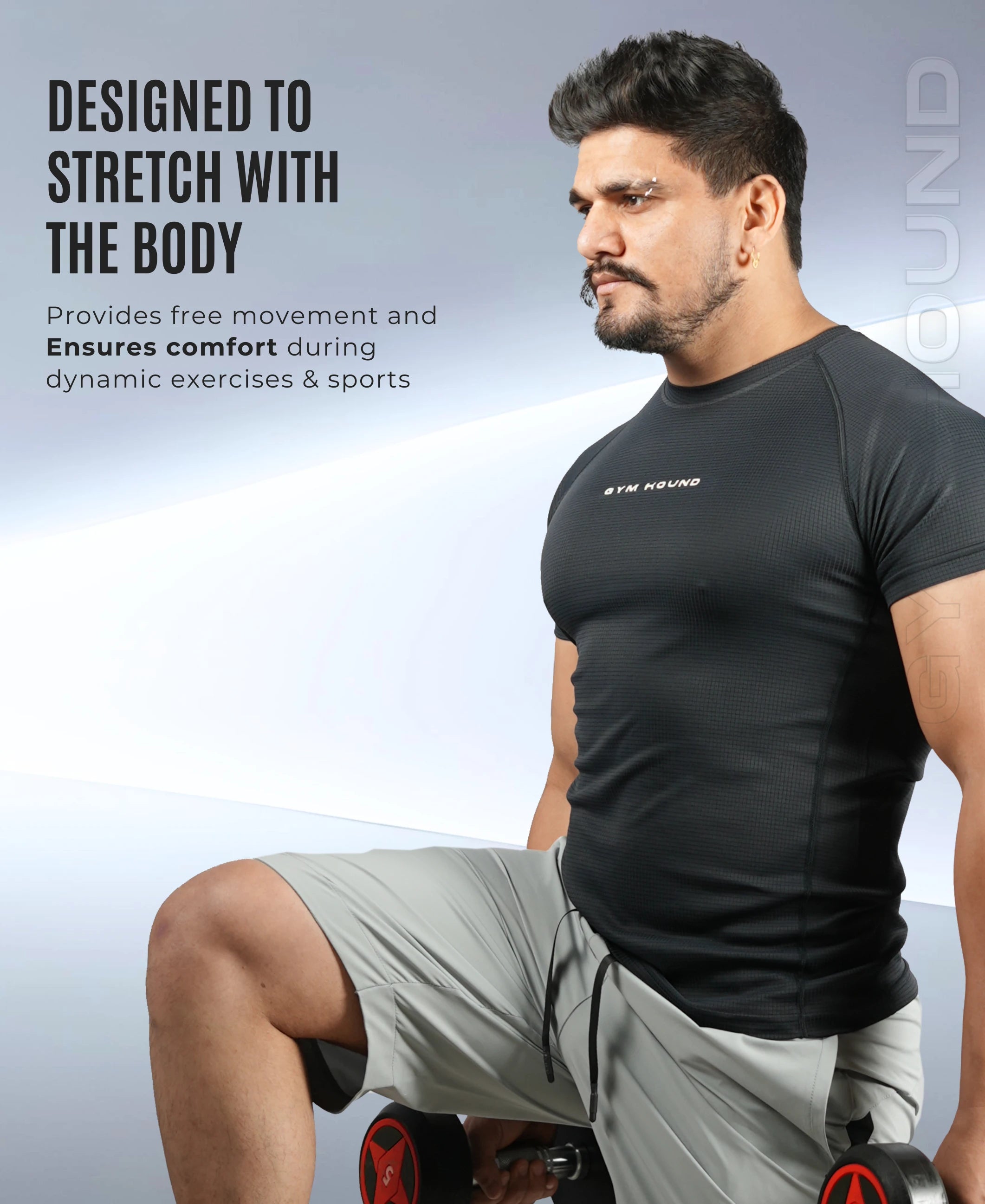 Men's Polyester Regular Fit T-Shirt - Black-Navy