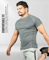 Men's Polyester Regular Fit T-Shirt - Graphite Grey
