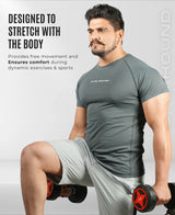 Men's Polyester Regular Fit T-Shirt - Graphite Grey