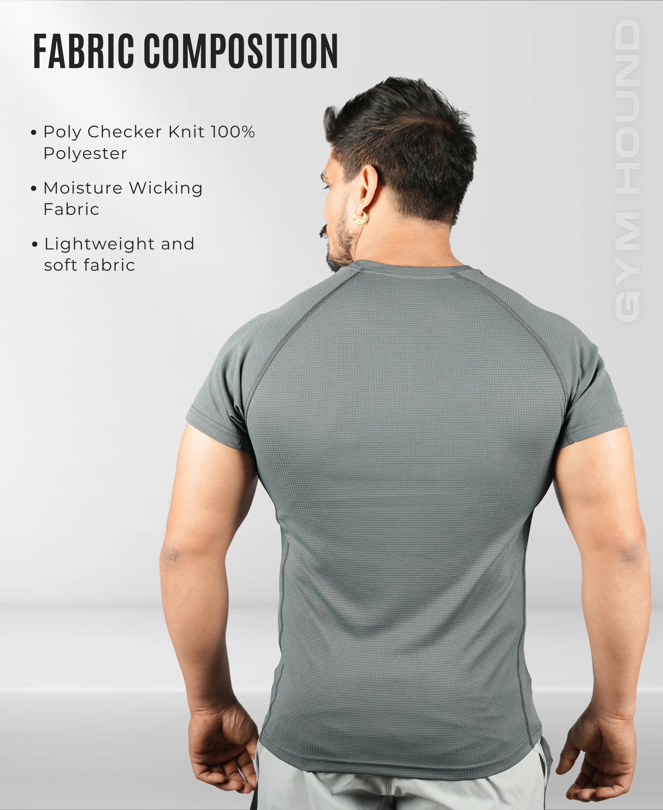 Men's Polyester Regular Fit T-Shirt - Graphite Grey