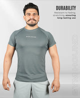 Men's Polyester Regular Fit T-Shirt - Graphite Grey