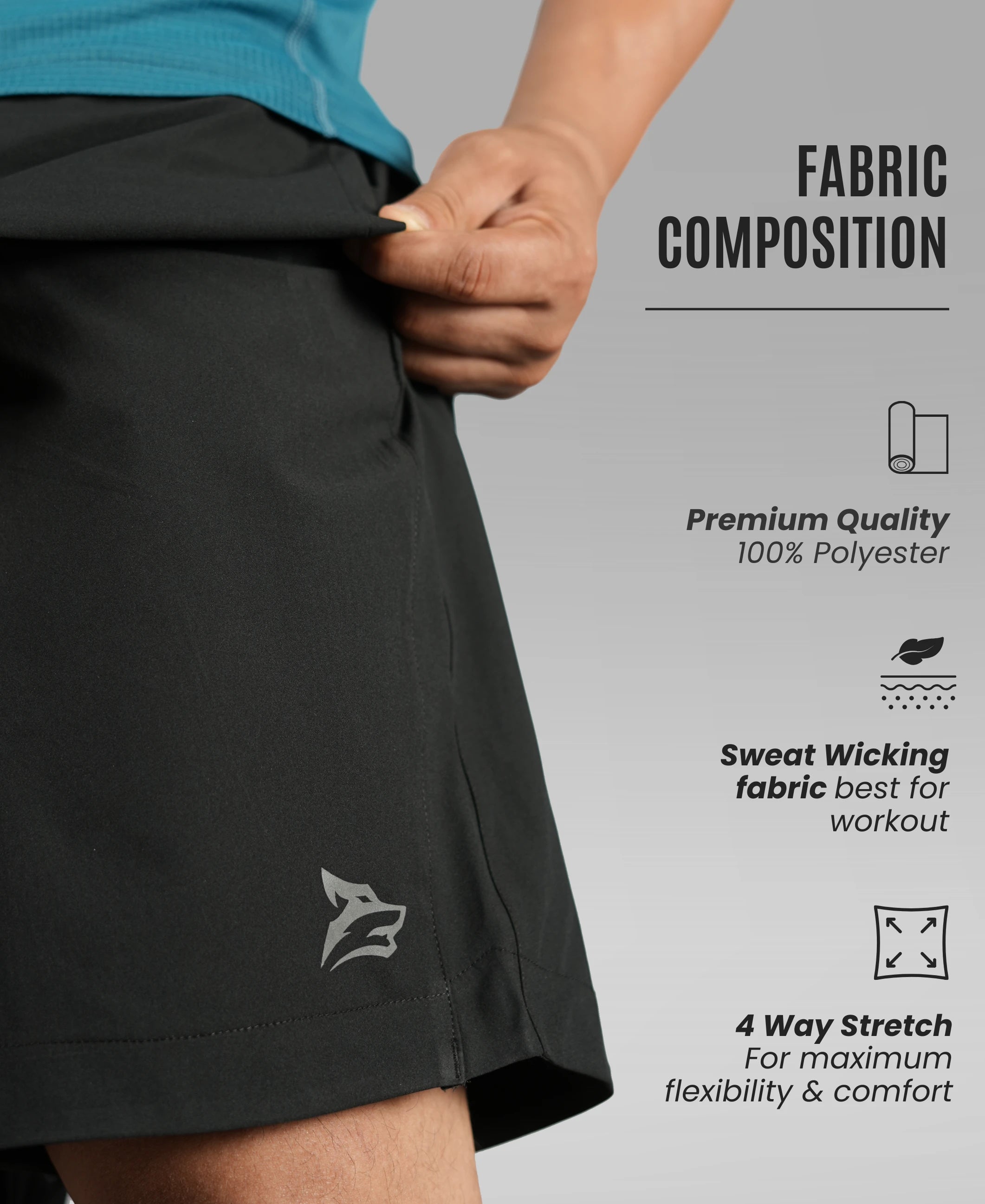 Men's Running & Sports Shorts - Black