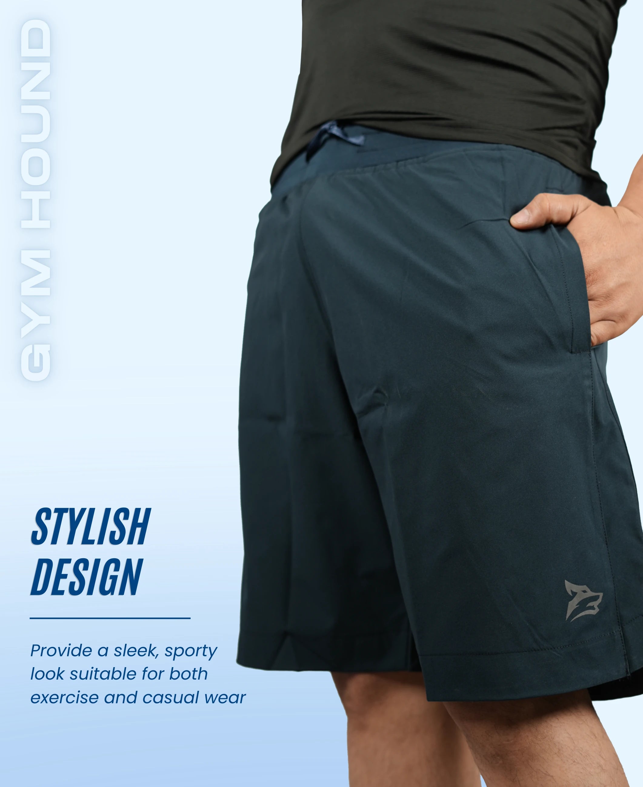 Men's Running & Sports Shorts - Navy Blue