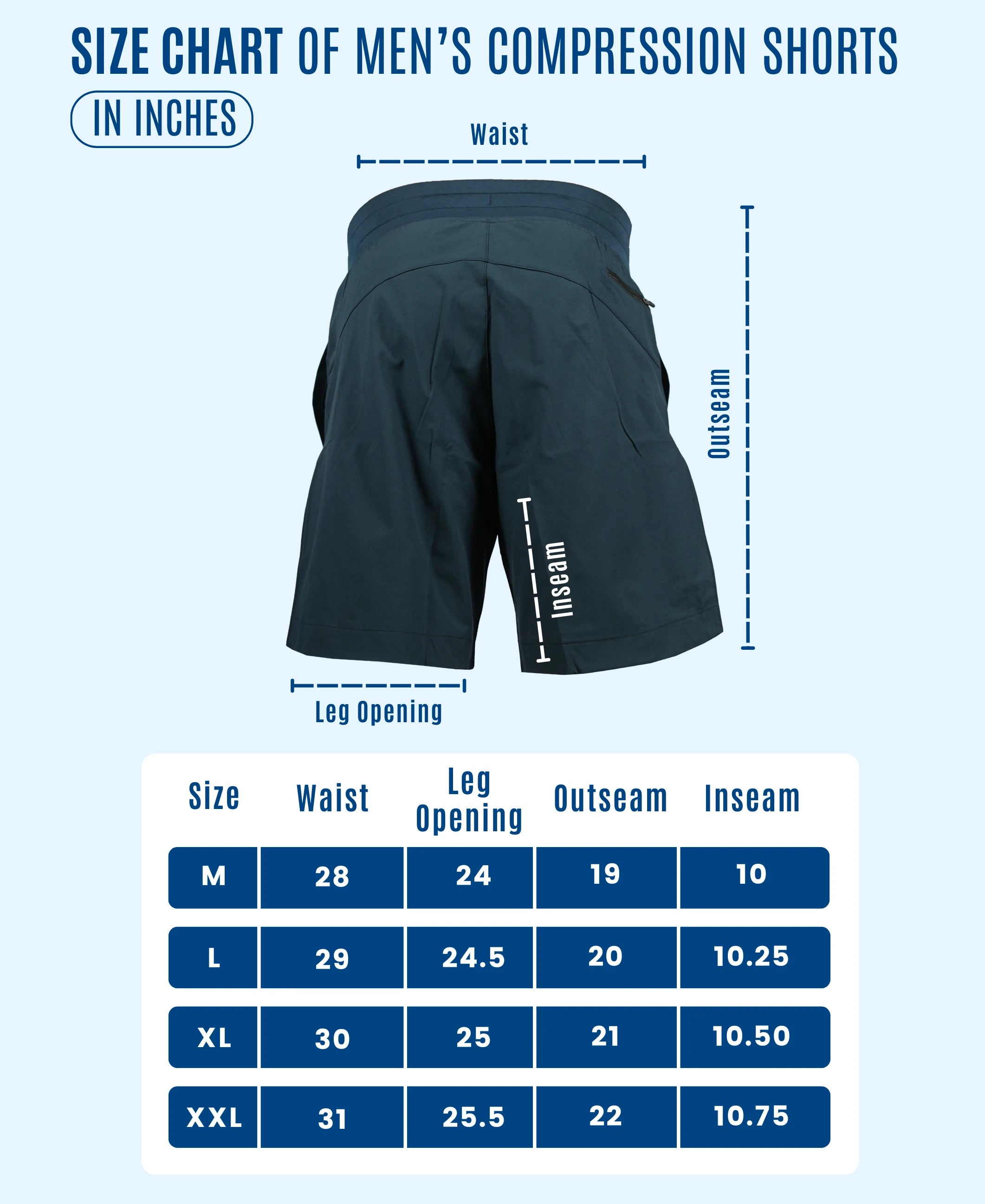 Men's Running & Sports Shorts - Navy Blue
