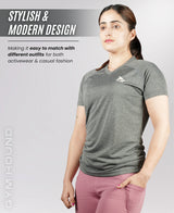 Performance Fit V Neck T Shirt for Women’s - Dark Gray