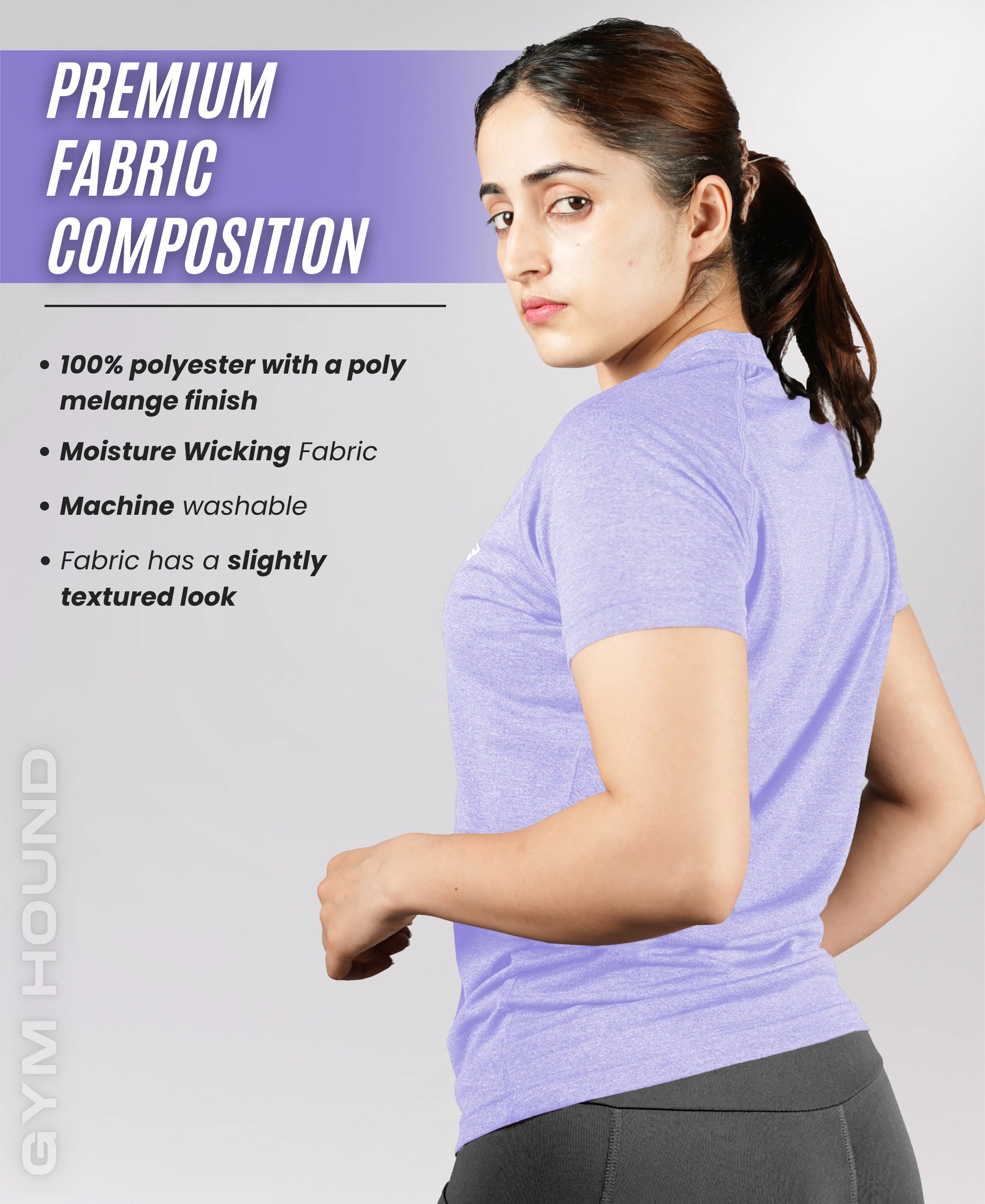 Performance Fit V Neck T Shirt for Women’s - Lavender