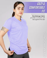 Performance Fit V Neck T Shirt for Women’s - Lavender