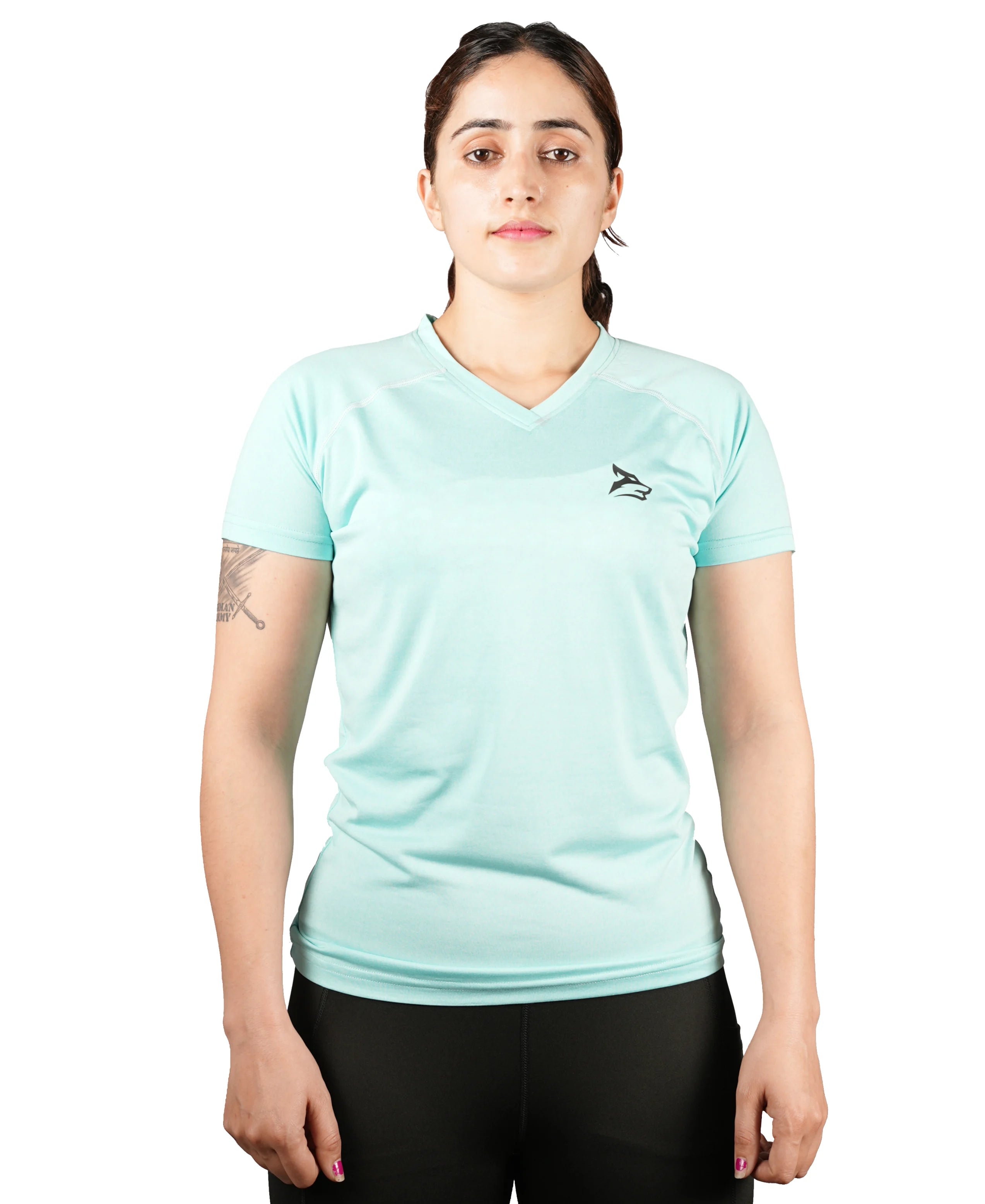 Performance Fit V Neck T Shirt for Women’s - Sky Blue