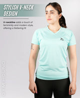 Performance Fit V Neck T Shirt for Women’s - Sky Blue