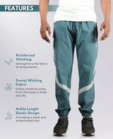 Tapered Fit Gym Lower for Men's - Blue