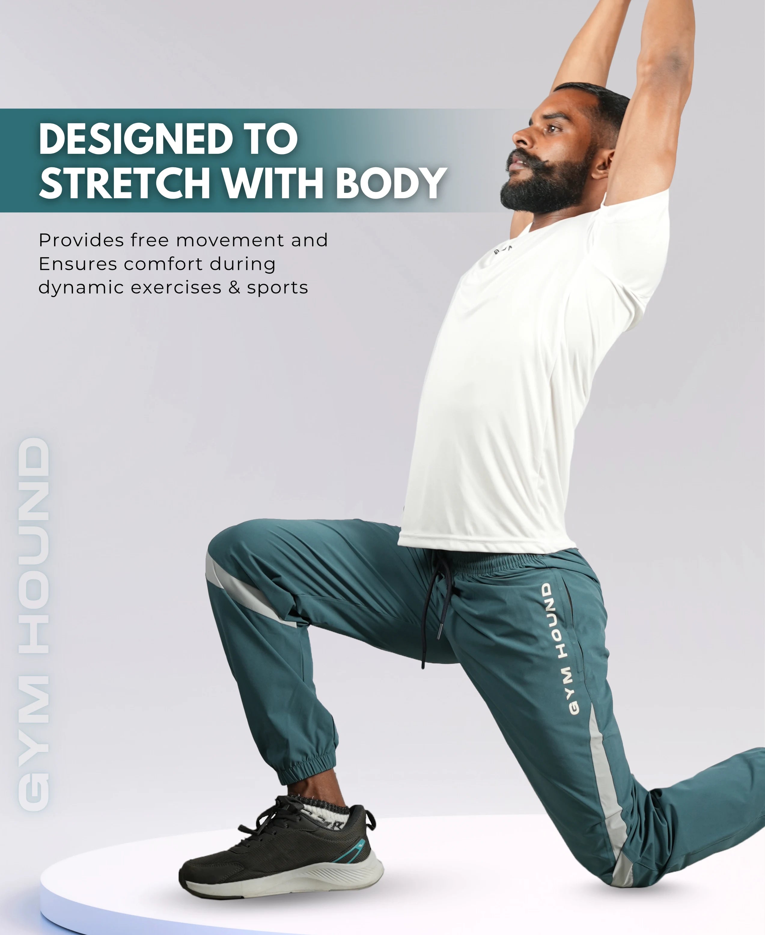 Tapered Fit Gym Lower for Men's - Blue