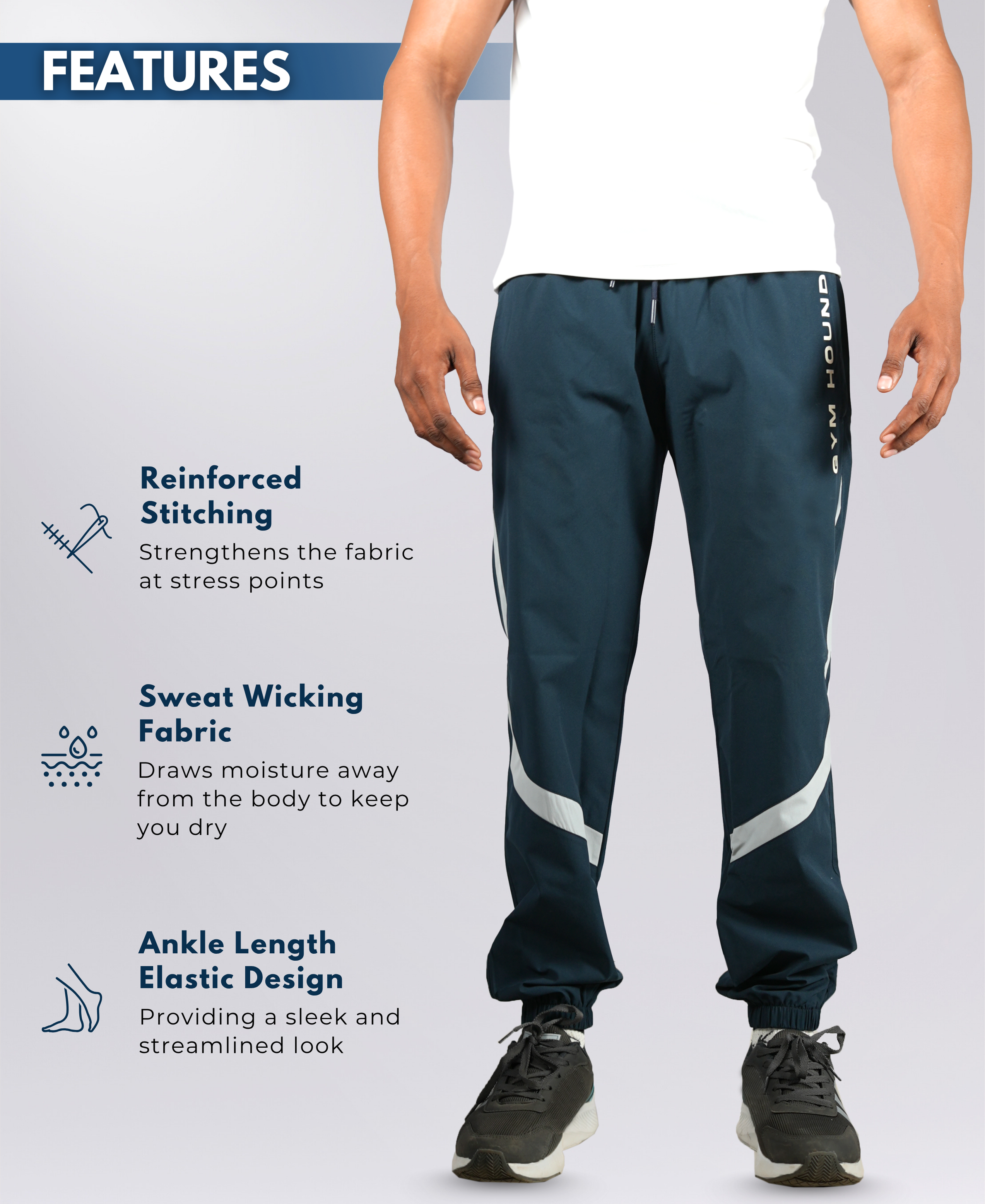 Active Fit Gym Lower for Men's - Navy