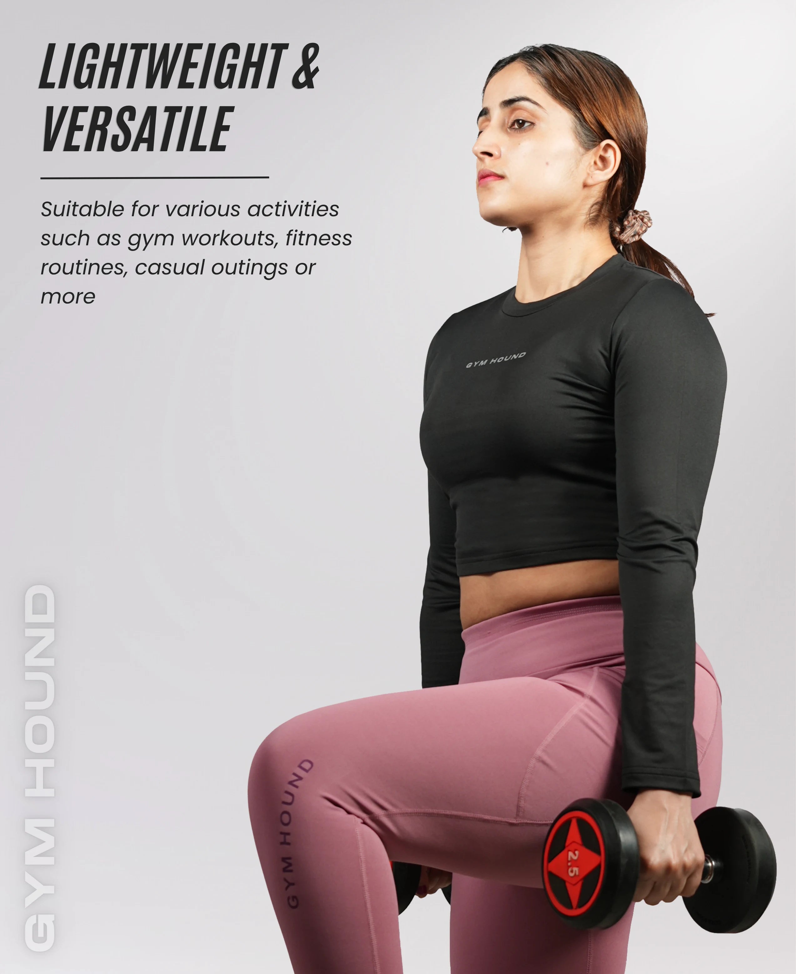 Ultra-Comfort & Flexible Crop Top for Women's - Black