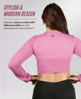 Ultra-Comfort & Flexible Crop Top for Women's - Blush Pink