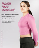 Ultra-Comfort & Flexible Crop Top for Women's - Blush Pink
