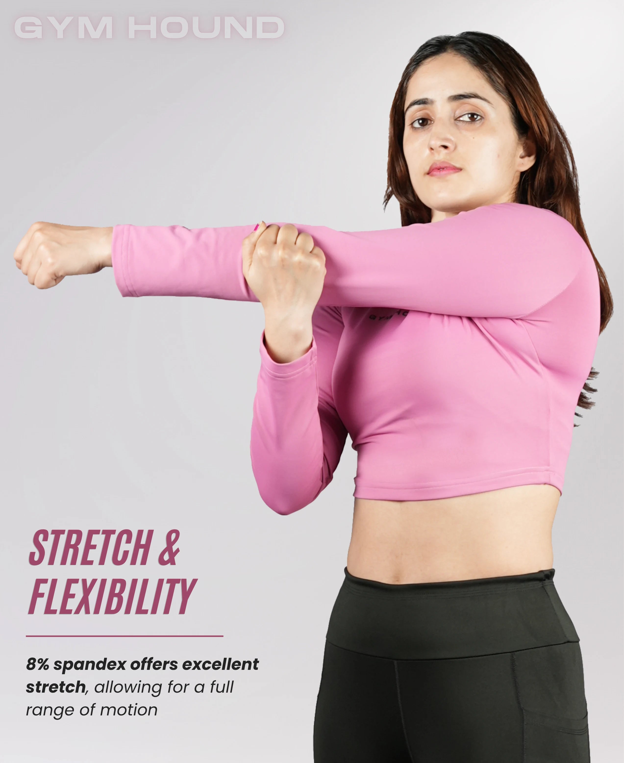 Ultra-Comfort & Flexible Crop Top for Women's - Blush Pink