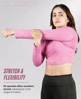 Ultra-Comfort & Flexible Crop Top for Women's - Blush Pink