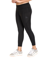 Women's High Rise Stretchable Ankle Length Slim Fit Gym Legging - Black Color