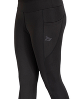 Women's High Rise Stretchable Ankle Length Slim Fit Gym Legging - Black Color