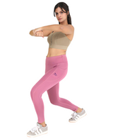 Women's High Rise Stretchable Ankle Length Slim Fit Gym Legging - Pink Color
